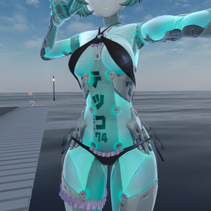 「3Dモデル」メイドキニ「VRC」「ビキニの装束」