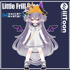 【12アバター対応】衣装3Dモデル『Little Frill Dress』