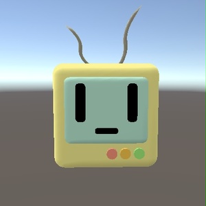 Free LowPoly Television head(티비머리)