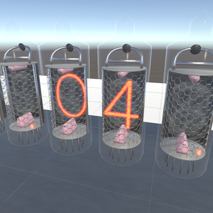 【VRChat】ニキシー菅時計　３Dモデル