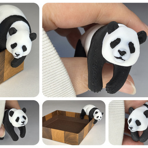 ふち子パンダの3Dプリント用データ(色分け済みの3mf)