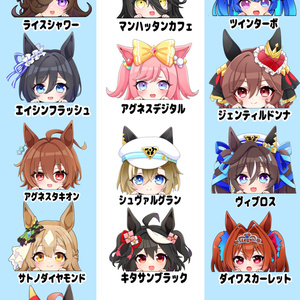ご注文用・ウマ娘のぞき見ステッカー防水・車