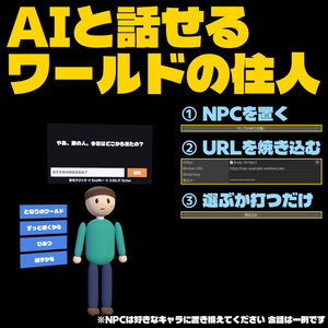 AI NPC Kit - 二度と同じ会話をしないワールド住人NPC
