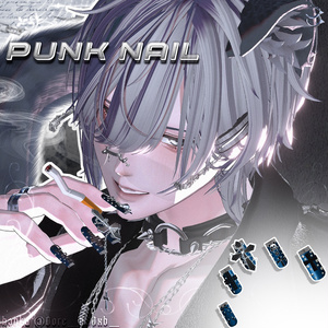 揺れるチェーン付き ✟punk nail☠【MA対応】