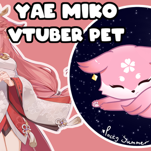 VTUBER PET Yae Miko Genshin Impact inspired Kitsune! Twitch streaming | Youtube |