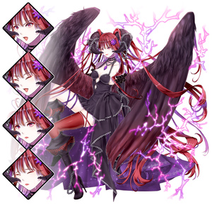 角のある悪魔の女敵キャラ【表情５種】