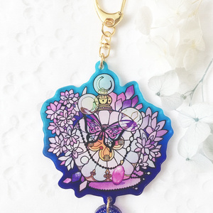 【紫・万華鏡】紫陽花アクリルキーホルダー