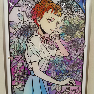 がくあじさい【個展展示アクリル作品】