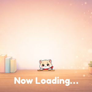 ゆるハムスター配信待機画面（Now Loading）【配信素材 / VTuber / OBS】