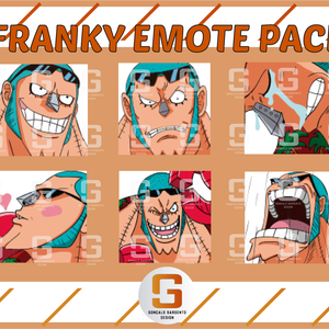6 Franky One Piece Emotes Pack