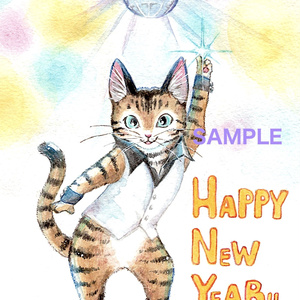 猫のJack☆年賀状（データ販売）