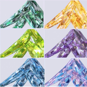 【Pochi専用/髪・顔・体/汎用マテリアル付き】💎宝石マテリアル-your facets-💎 缩略图 3