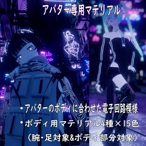 【16アバター対応&汎用/マテリアル付】Cyber body Material 缩略图 2