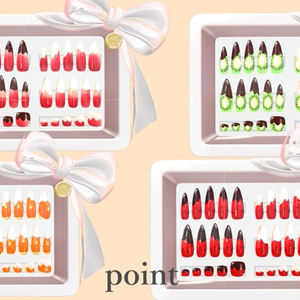 【マテリアル付】🍫チョコ🍫🍓フルーツネイル🍊🍎🥝【MDollnail対応ネイルチップ版あります】 缩略图 9