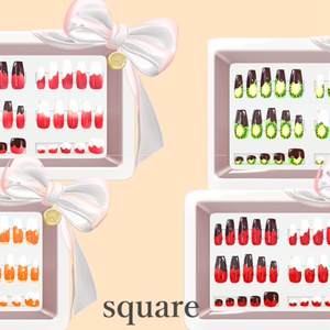 【マテリアル付】🍫チョコ🍫🍓フルーツネイル🍊🍎🥝【MDollnail対応ネイルチップ版あります】 缩略图 10