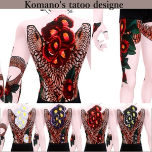 【マテリアル付/PSD・CLIP付Tatoo】花を食む蛇-The Serpent That Grazes on Flowers- 缩略图 2