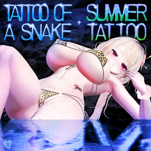 【VRChat】 [Artist  x WM] Tattoo Pack : "Tattoo of a Snake "+  "Summer tattoo" /  Tattoo, タトゥー、刺青、イレーズ味を出せる、 みんなのタトゥーテクスチャー 缩略图 29