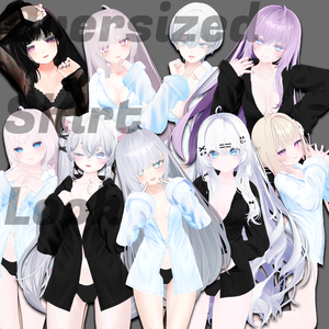 【9アバター対応】 Oversized Shirt Look