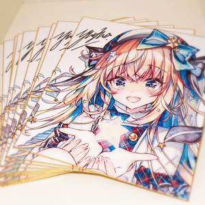 予約】【おにねこ直筆サイン入り】クリア色紙『Breath of life』 - Imy