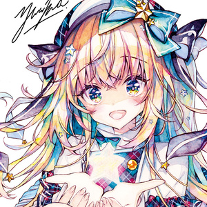 予約】【おにねこ直筆サイン入り】クリア色紙『Breath of life』 - Imy