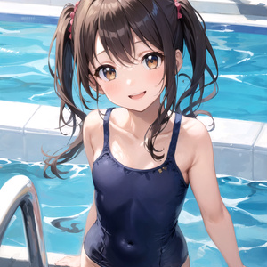 ai生成　ロリ スク水 AIイラスト スク水ロリっ娘 - aizanmaiのイラスト - pixiv
