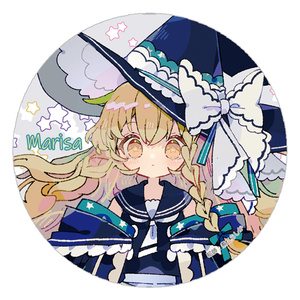 東方Project 霧雨魔理沙H 缶バッジ(すなめりドリル) - ドリルきっず