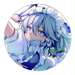東方Project 十六夜咲夜F 缶バッジ(すなめりドリル) - ドリルきっず