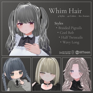 [106 Avatars Compatible] Whimsical Hair, 4 Types