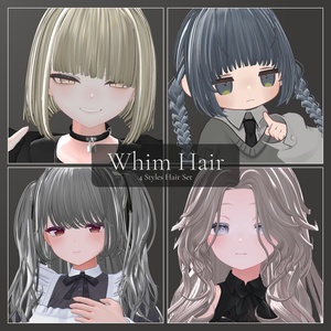 [106 Avatars Compatible] Whimsical Hair, 4 Types