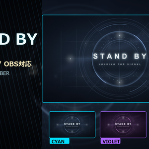 【配信素材】Premium STAND BY Screen｜待機画面・スタンバイ画面｜3色＋文字なし版・OBS対応