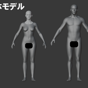 【高品質】男女素体モデル