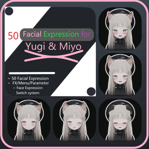 「ユギ」「ミヨ」[Yugi & Miyo] 50フェイスエモートパッケージ [50 Face Emote Package]