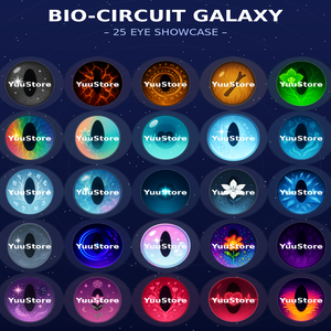 [Bio-Circuit Galaxy]『バイオ回路銀河』 汎用 / 150種単眼目テクスチャパック [General Use / 150 Single-Eye Texture Pack] 🌱✨