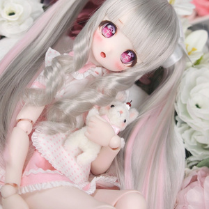 VIVIAN】8~9インチmdd&ddサイズドール用ウィッグ ツインテール
