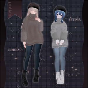 【MA対応】Noir Cozy Knit【VRChat向け衣装モデル】【15アバター対応】 缩略图 8