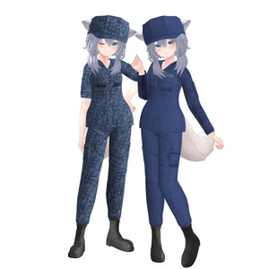 【11アバター対応】Navy Working Uniform 缩略图 3