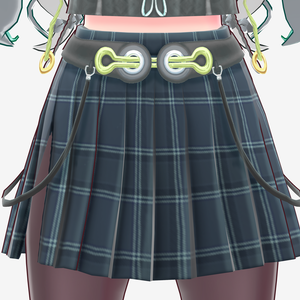 Strapped-Belted Skirt 【Bottom Accessory 3D VRoid Model】