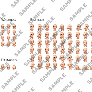 RPG Maker MZ - Nude Male Body Sprites