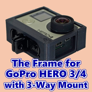 GoPro HERO 3/4 ネイキッドフレーム（GoProマウント、カメラ三脚、マグネティッククイックマウント対応）