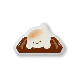ふわふわマシュマロon板チョコ【ふかふかクッション中サイズ】