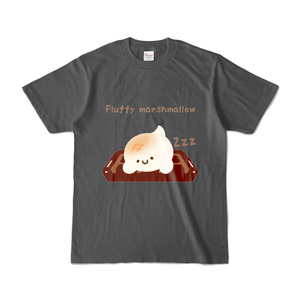 ふわふわマシュマロon板チョコ【カラーTシャツ チャコール】