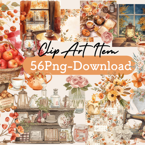 Autumn Floral & Cozy Life Bundle – 秋のフローラル＆コージーライフ素材セット