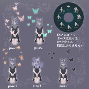 Lowpoly(△32)_Butterfly【うごく蝶々】 缩略图 3