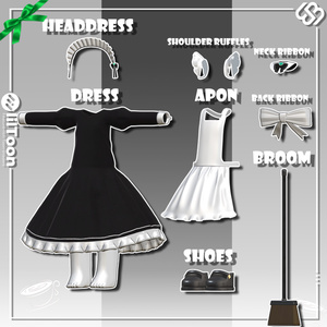 Chibi Maid Dress for Kipfel & Mamehinata 缩略图 3