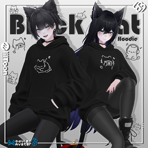 🐈‍⬛ Black Cat Hoodie【22アバター対応】