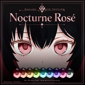 【改変用瞳テクスチャ9種】NocturneRose【ざくろ専用】