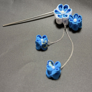 Request from Shiroi Shiro: Tsumami-zaiku hair ornament