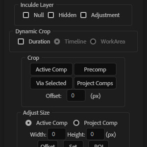【After Effects スクリプト】Crop Tool