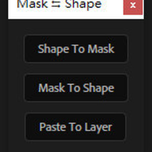 【After Effects スクリプト】Mask⇆Shape