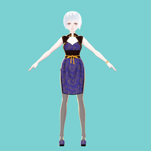 【オリジナル３Dモデル】Vroid Model 03 Dress-A